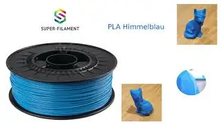 Filamenttest Super-Filament PLA PRO &auml;hnl. Himmelblau RAL 5015