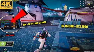 i5 - 11400H + RTX 2050 LAPTOP | PUBG MOBILE PERFORMANCE TEST IN HDR + 90 FPS | ASUS GAMING TUF F15