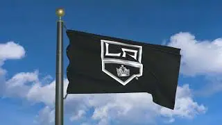 Los Angeles Kings Flag Logo Animation (moving clouds)
