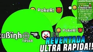 UNA REVENTADA ULTRA RAPIDA sin Skins!! c/ PokeR | Agar.io | Rubinho vlc