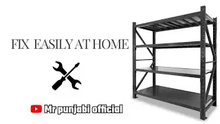 How to Assemble 4 Layer Heavy Duty Black Storage Shelves/Rack Easily at home