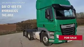 DAF CF 480 FTR Hydraulics Tag Axle Tractor Unit 6x2 Auto 2019 UK Truck #dafcf #trucking #daftrucksuk