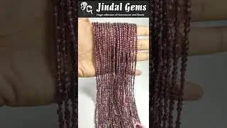 Rhodolite Garnet Beads #garnet #beads #shorts  #handmade #gemstonesjewellery #jewellery #gemstone