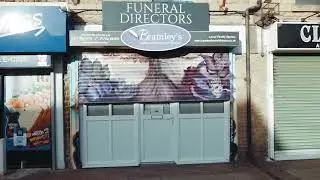 Artist Eye Violet's amazing shop shutter murals in Goldthorpe