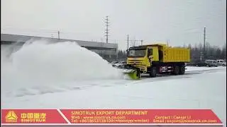 SINOTRUK HOWO sonw sweeper working video