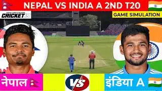 Nepal vs India A 2nd  LIVE | NEP vs IND A | Cricket 19 Simulation | Hindi Commentary