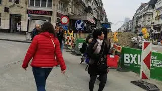 Pi&eacute;tonnier de Bruxelles, de Brouckere &agrave; la Bourse