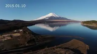 山中湖の1月10日ごろのスライドショー　1998年～2026年