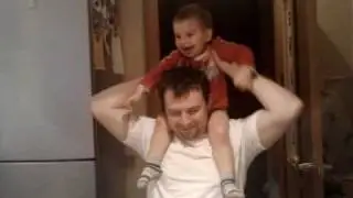 Alexander skips on the daddy. And also laughs and shouts. :)