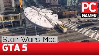 GTA 5 Star Wars mod &mdash; Millennium Falcon and Star Destroyer