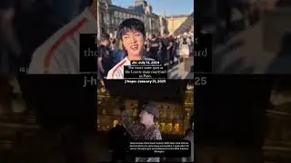 exact same spot at the Louvre main courtyard in Paris✨#jinjhope #jinshorts #jhopeshorts #btsshorts