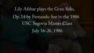 Lily Afshar play the gran solo,Op.14 by Fernando Sor in the 1986