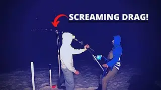 CATCHING HER FIRST SHARK! -Pensacola Beach, Florida- Land Based Shark Fishing