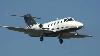 OK-RAH B400 LANDING AT FARNBOROUGH EGLF RUNWAY 06