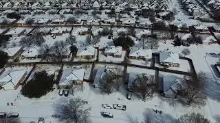 ICE STORM - MCKINNEY, TEXAS DRONE VIDEO