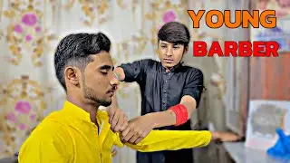 ASMR || PAKISTANI YOUNG BARBER ALI AMAZING HEAD & BACK MASSAGE FOR RELAXATION #asmr #youngboyali
