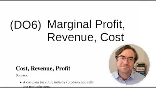MTH 121 - Marginal Profit, Revenue, Cost