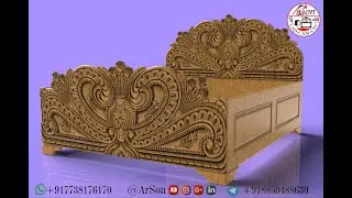 MAKING OF BED DESIGN IN ARTCAM #ROSE FLORISH 3D BED CARVING FOR CNC WOOD WORKING# FURNITURE#INTERIOR