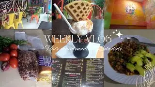 Weekly Vlog: Solo date|| Hair Appointment|| Bought ice cream for 199/- || Shopping at the market.