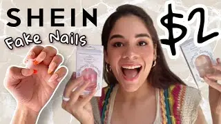 SHEIN fake nails try on & review! (how to apply press on nails)
