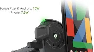 iOttie Car Charger Easy One Touch Wireless 2 Qi Charging Dashboard Phone Mount for iPhone, Samsung