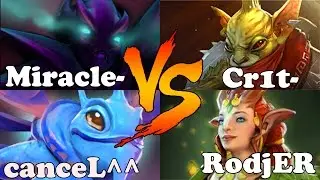 Dota 2 - Miracle- And canceL^^ VS Cr1t- And RodjER - Ranked Match Gameplay