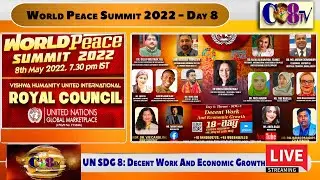 World Peace Summit Day 8 - UN SDG 8 - Decent Work And Economic Growth: Achieve Productive Employment
