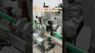ZONESUN Automatic Round Beer Bottle Neck & Body Label Applicator Machine #labeler #machine
