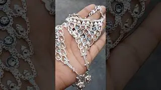 Silver Hathphool design #braidal #bracelet #Chandi #short