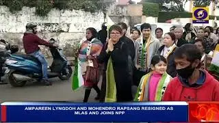 AMPAREEN LYNGDOH AND MOHENDRO RAPSANG RESIGNED AS MLAS AND JOINS NPP