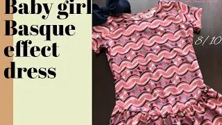 casual dress design.girls Basque effect dress