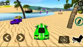 Floating water Car Driving Challenge Mode 🚘