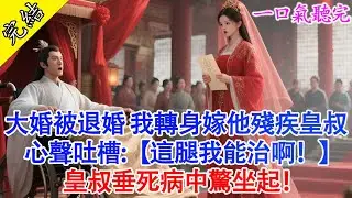 【一口氣聽完】大婚當日被渣男退婚？💔我轉身嫁給他殘疾皇叔！♿️心裏吐槽：這腿我能治！皇叔聽見心聲後寵我入骨！💖👰‍♀️#有聲書 #古言 #穿越 #爽文 #打臉