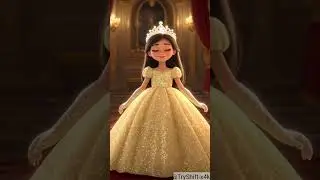 👑 Yellow Princess Elegance ✨ #animation #princess #disney #queen