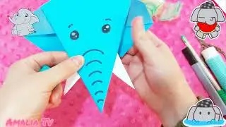 طريقة صنع فيل من الورق الملون |اشغال يدوية | حيوانات من الورق |An elefant from paper