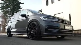 VW Touran mit Eibach Gewindefedern und 20 Zoll Twin-Monotube Felgen