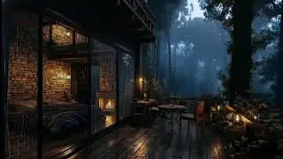 Forest Rain at Night 🌧️ Cozy Cabin Ambience for Sleep, Study & Relaxation