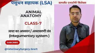 Animal anatomy class -7 #veterinaryanatomy #pashudhansahay#lsa #lsi #lsacoaching # त्वचा का अध्ययन