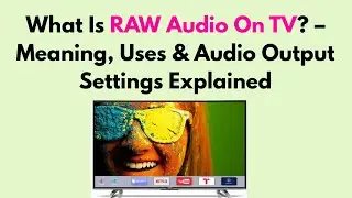 What Is RAW Audio On TV? &ndash; Meaning, Uses & Audio Output Settings Explained