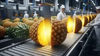 Inside a Modern Pineapple Juice Factory: From Harvest to Delicious Fresh Drink (The Whole Process)