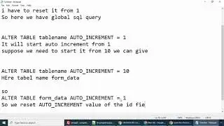 How to reset AUTO INCREMENT value in MySQL