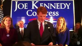 Joe Kennedy wins gives his victory speech