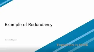 Example of Redundancy Explained in Hindi | Simple & Practical Learning  | Secure 2 Cyber