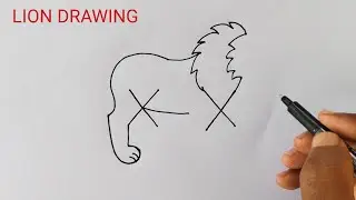 How To Draw Lion Easy | Lion Drawing Step By Step | Lion Drawing Tutorial