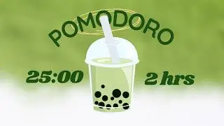 study with me (matcha): 25 minutes : 5 minutes break : with lofi focus music : 2 hour pomodoro timer