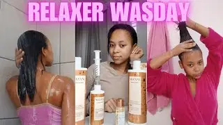 Post relaxer wash day routine ft mizani | Deep conditioning treatment washday for hair growth