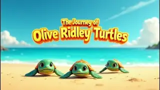 The Journey of Olive Ridley Turtles | Life Cycle Story for Kids #oliveridley #turtles #journey