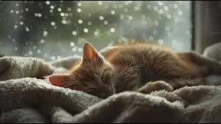 Sleeping Kitten + Rain Sounds 🌧️🐱 | Deep Sleep, Insomnia Relief & Calm Night