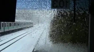 2013.1.14大雪の前面展望 常磐線天王台→我孫子 Joban Line Train Front view of snow