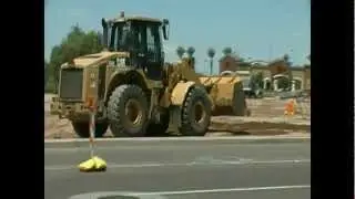 CAT 950H Wheel Loader Grading Dirt